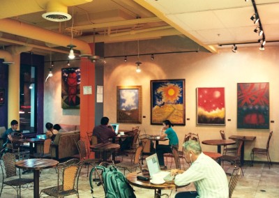 The Artwork of Hector Pedraza at Sabor 2 Cafe in Pasadena