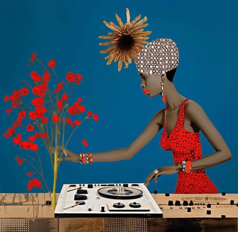 Nina Syii "SkyDay" 16x12 inches Mixed Media