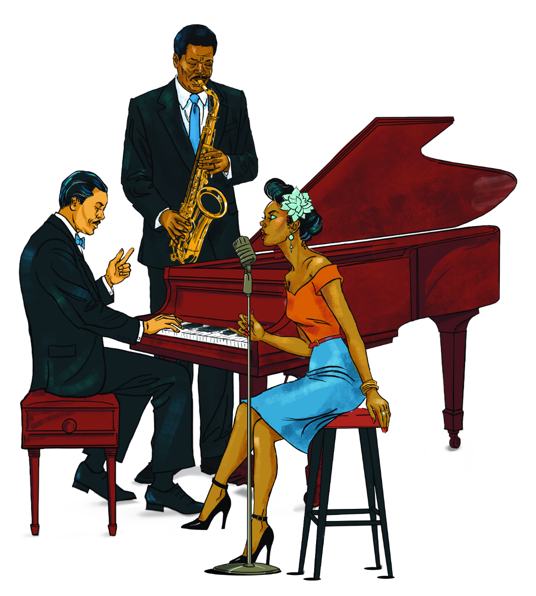 Artwork by Riea Owens, official graphic of the 31st Annual Central Avenue Jazz Festival